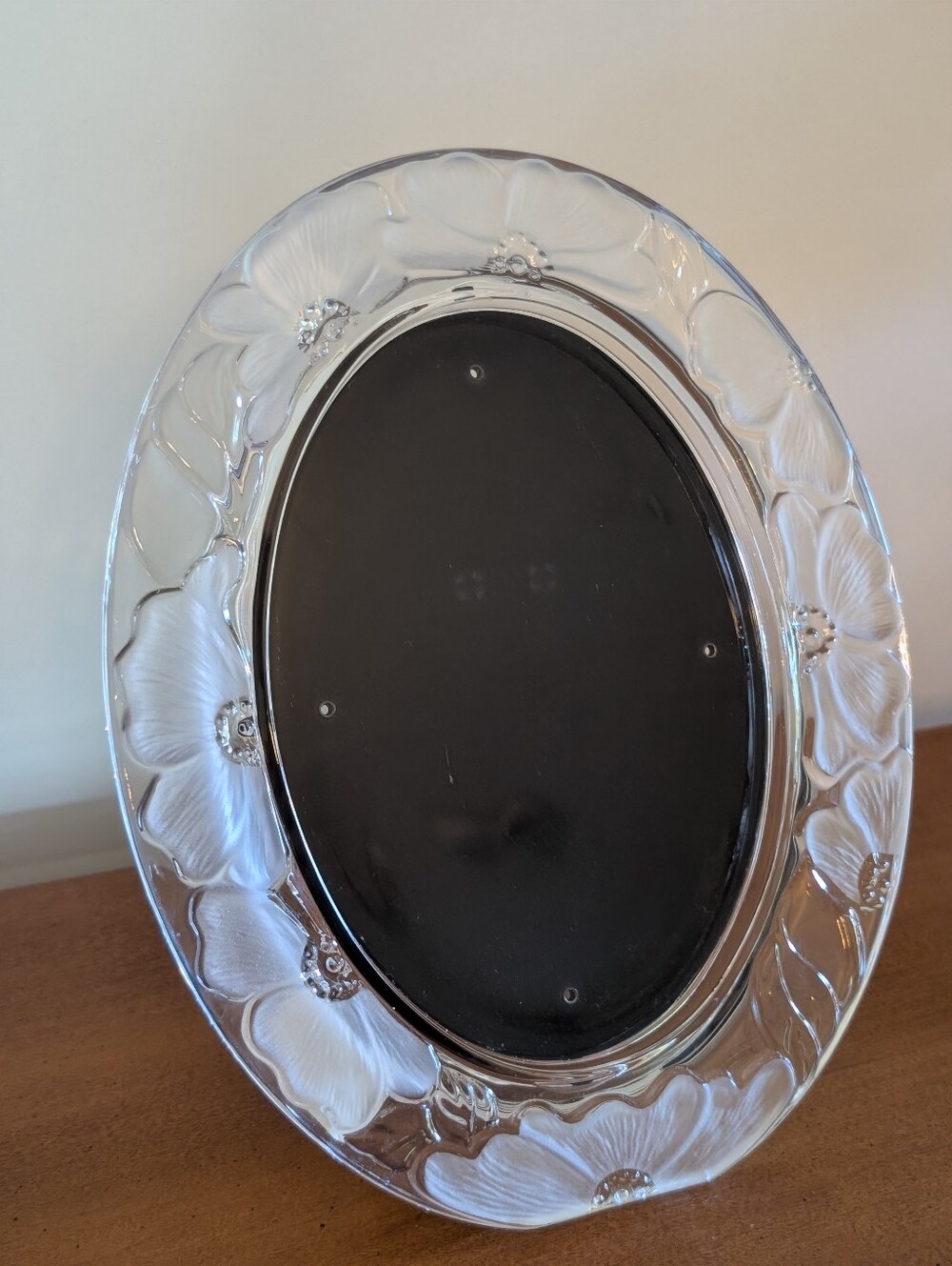Waterford Crystal Marquis Oval Mirror With Dogwood Flowers